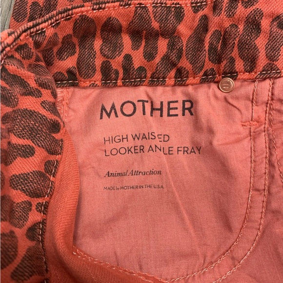 Mother Jeans The Looker‎ High Waisted Ankle Fray Animal Attraction Sz 23 - Picture 11 of 14